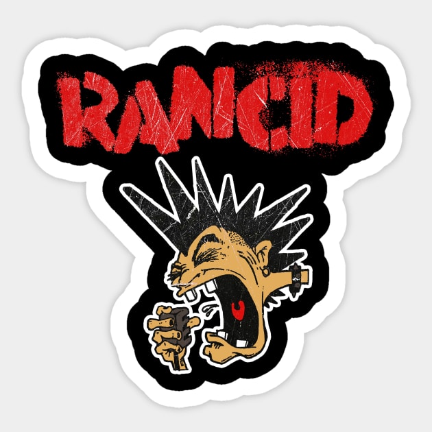 rancid vintage Sticker by skull yellow